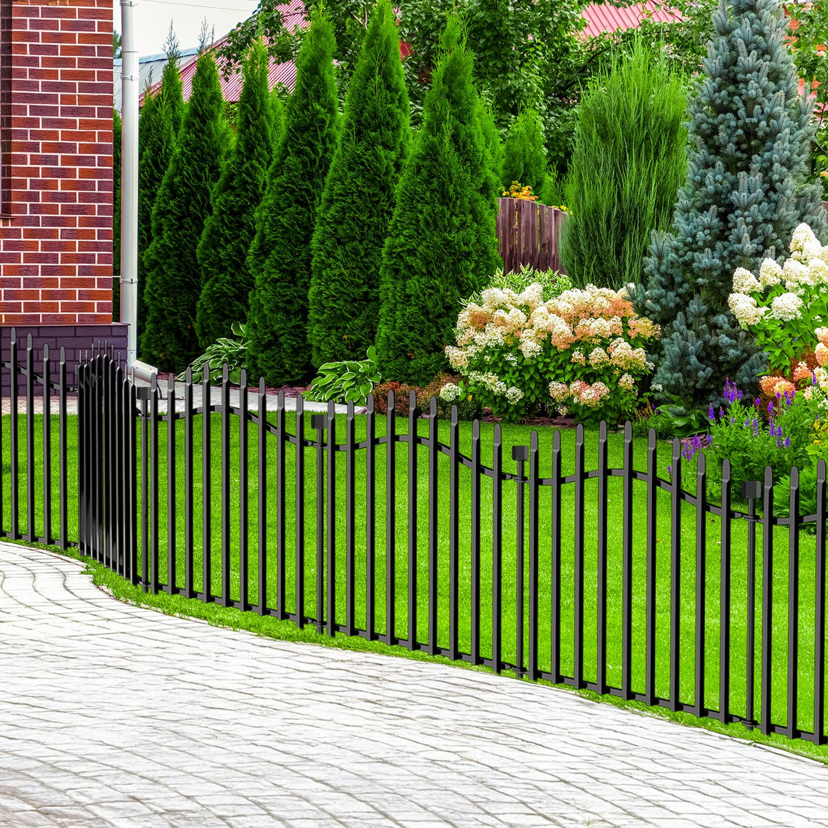 Bilibompa 10-Panel No-Dig Garden Fence | 24 in H x 27 in W, 22.5 ft Long