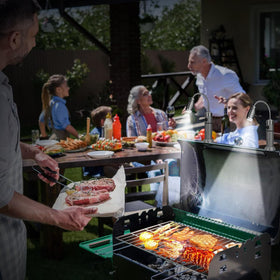 IMAGE 360-degree flexible neck delivers broad illumination over the grill area