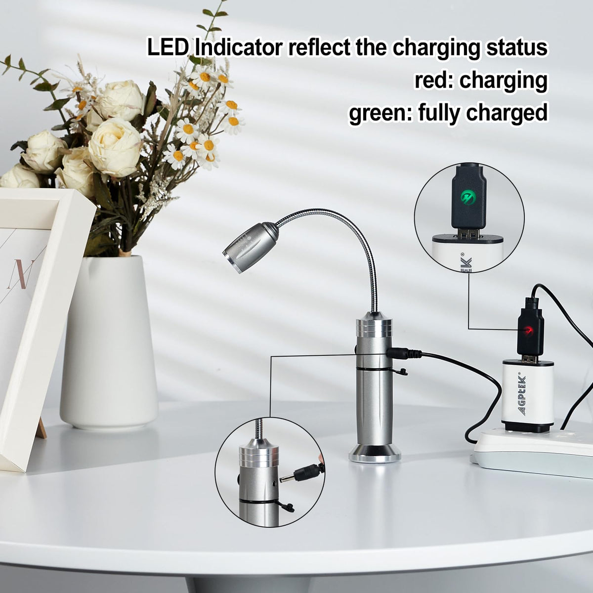 IMAGE USB-rechargeable design includes an indicator to show charging status