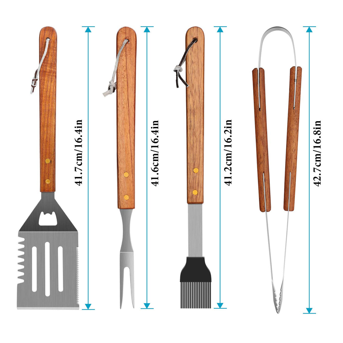IMAGE Wooded BBQ basting brush ideal for even sauce application.