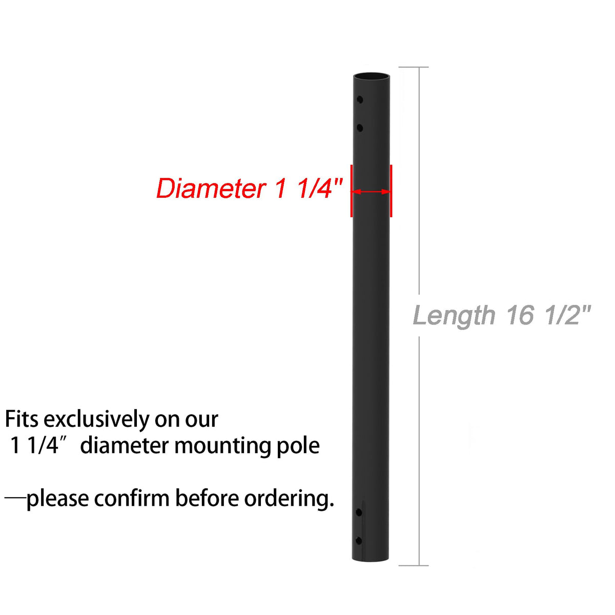 Imbesel extension pole with coupling hardware enables quick setup