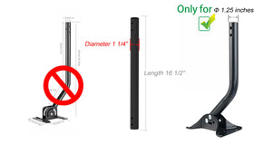 Imbesel extension pole creates extra clearance from base to J-pipe