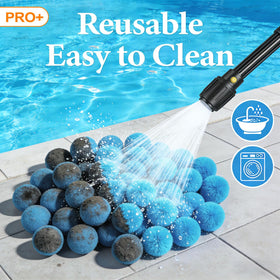 iMiibel filter balls in use in a pool pump showing improved circulation