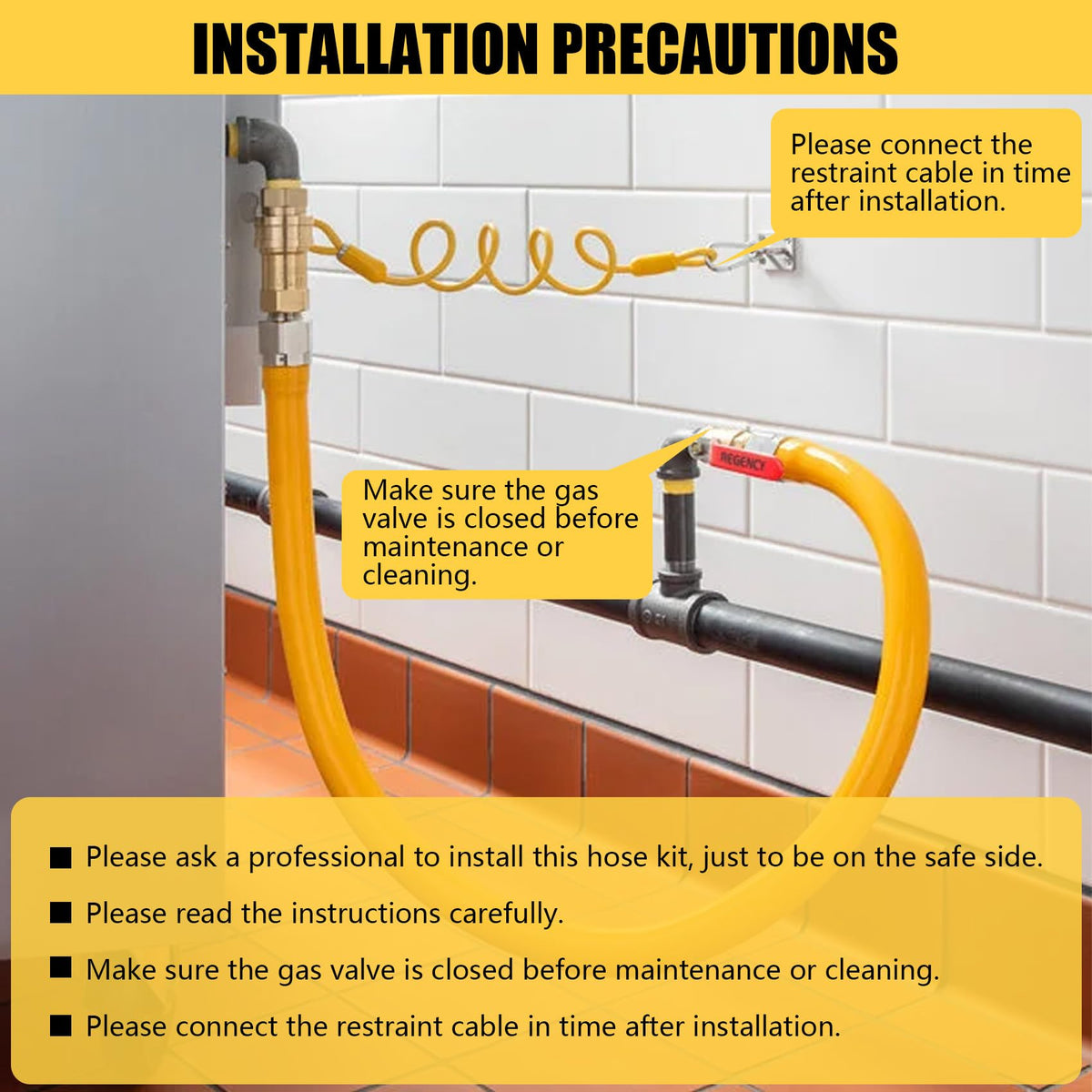 IMOLI Safety System Kit 3/4in ID hose with elbows enables flexible connections.