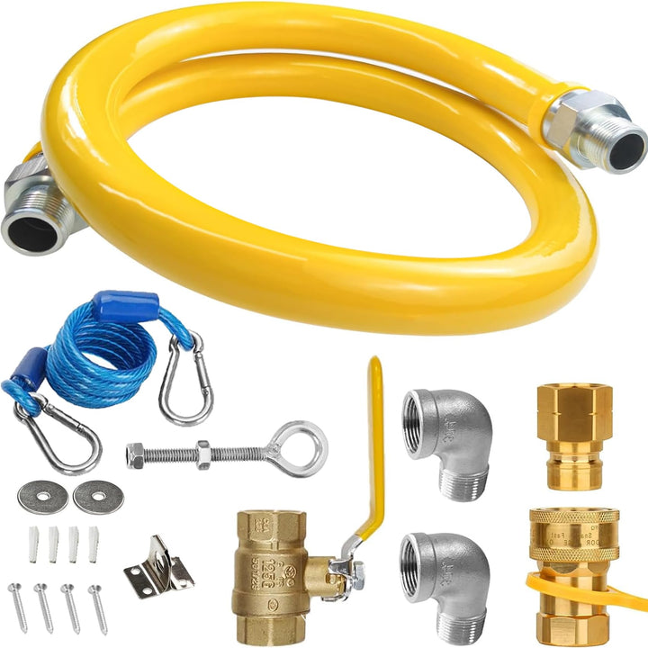 IMOLI Safety System Kit 48-inch hose with durable copper joints for busy commercial kitchens.