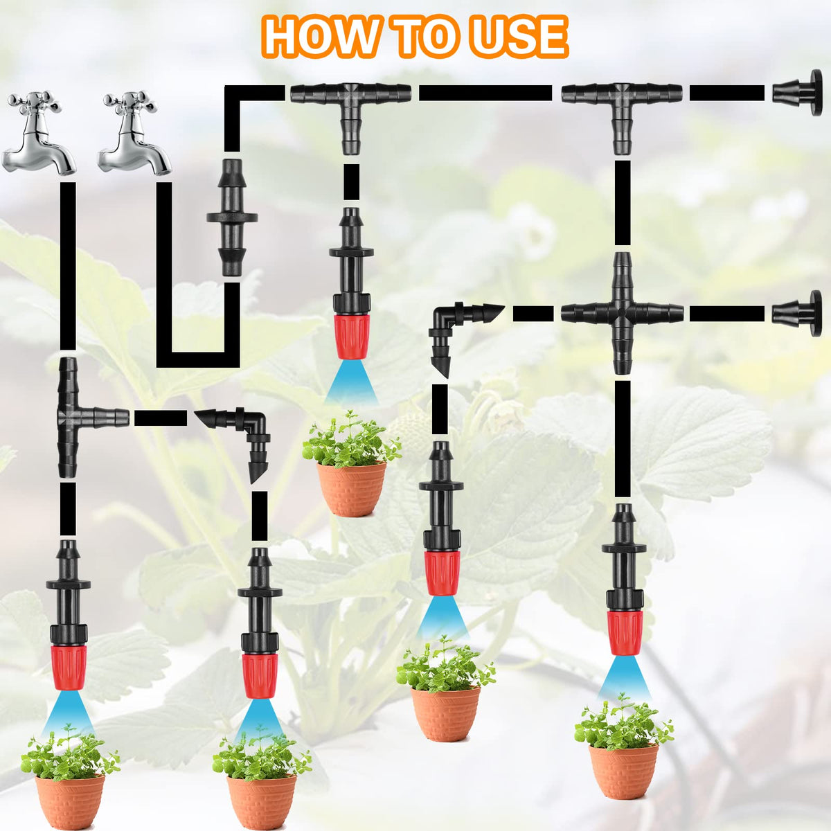 iMopo barbed connectors kit-couplers simplify expansion and repairs across irrigation networks.