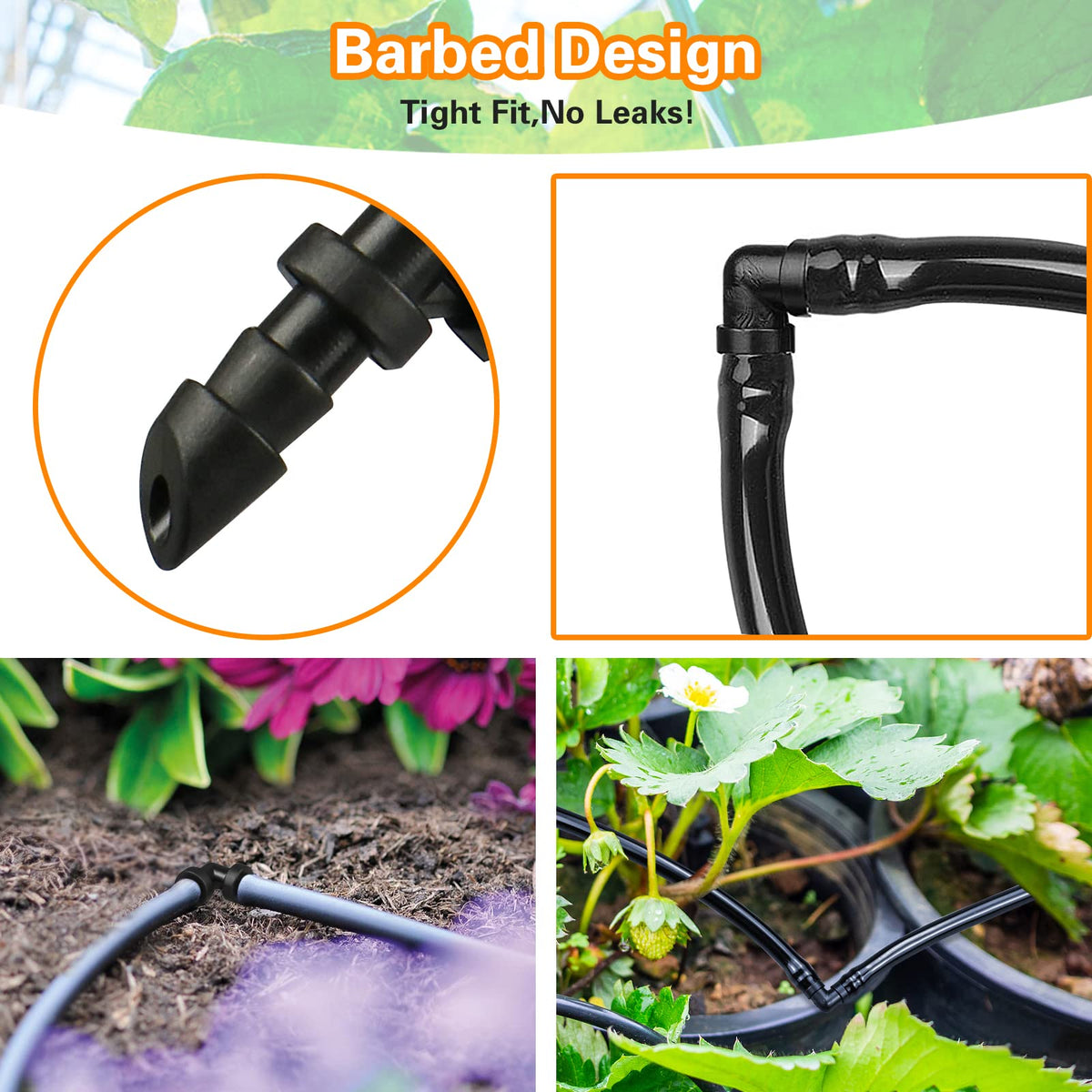 iMopo barbed connectors kit-end-plugs seal off unused paths for tidy, reliable systems.