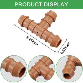 iMopo barbed tee fittings offer durable plastic construction for long-lasting irrigation