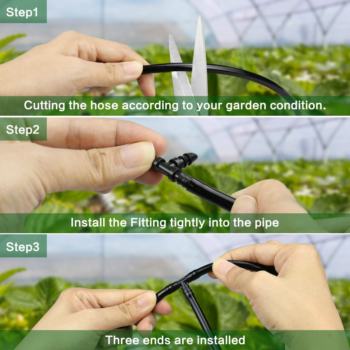 iMopo easy install shows tubing pushed over barb without tools