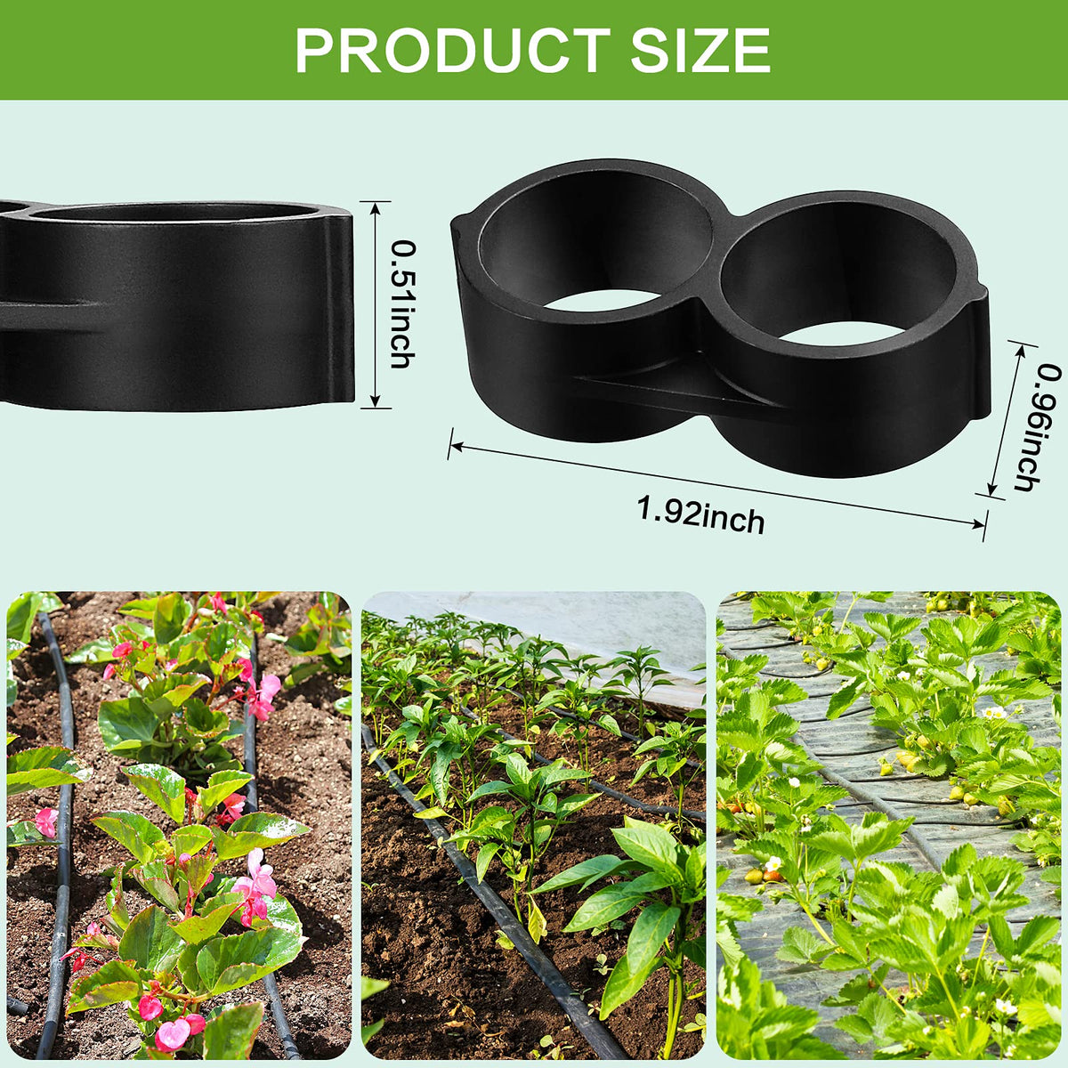 iMopo figure-8 end closure for drip tubing enables quick, tool-free installation