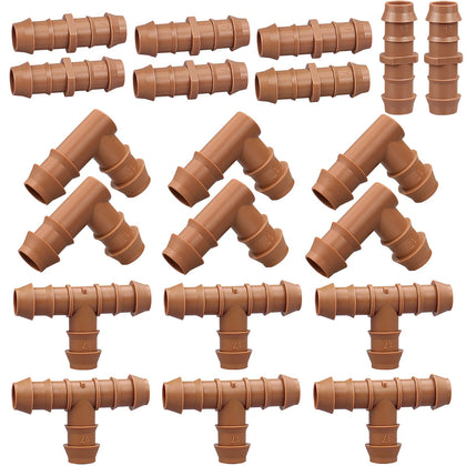 iMopo irrigation fittings kit with eight couplings enables quick garden connections for drip systems