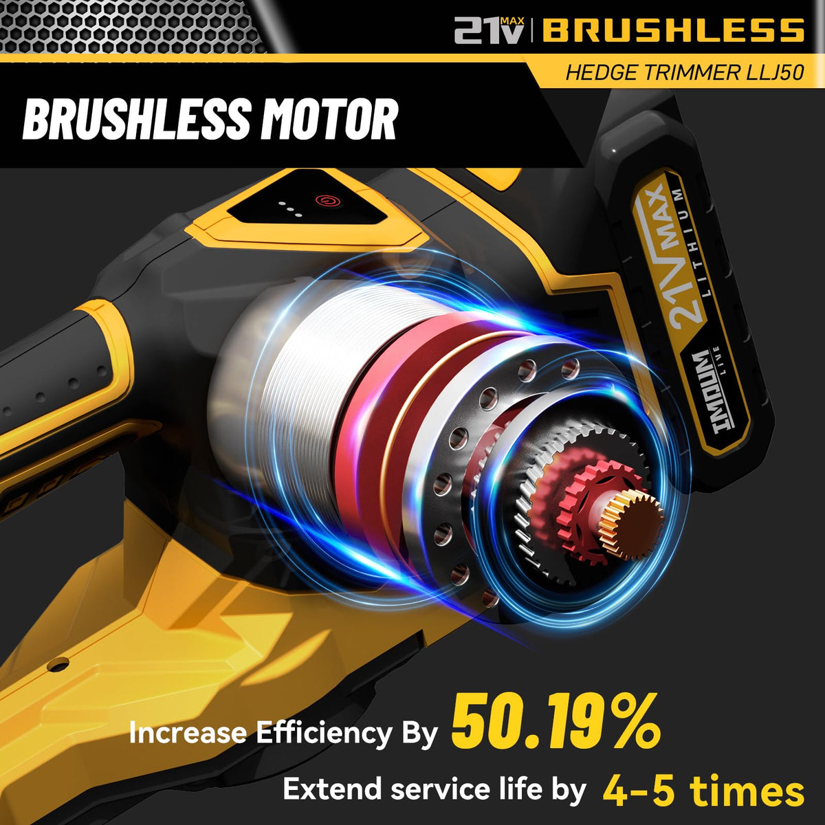 IMOUMLIVE brushless motor delivers quieter, efficient trimming
