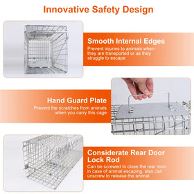 iMounTEK humane animal trap handle guard protects hands during transport