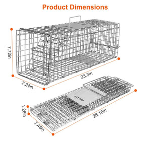 Heavy-duty galvanized wire mesh provides lasting durability for repeated use.