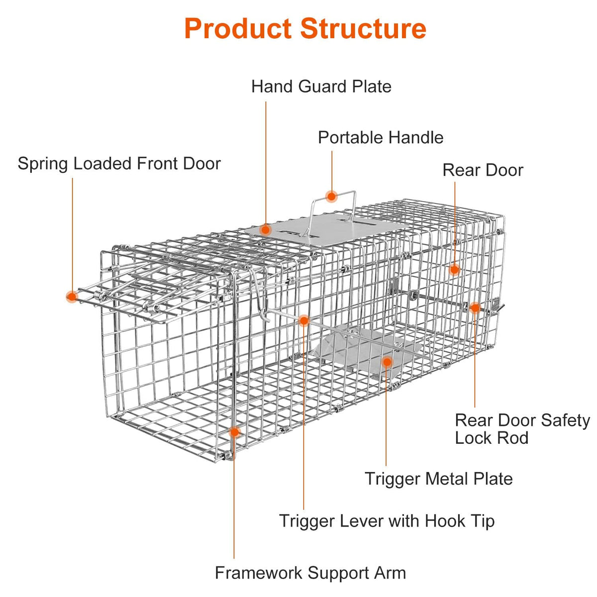 Smooth internal edges protect animals and handlers during handling.