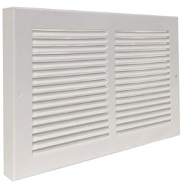 Imperial white baseboard return grill full view for 10x6 opening, clean finish.