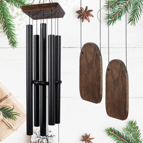 Implication 48-inch wind chime deep-tone outdoors for garden serenity.