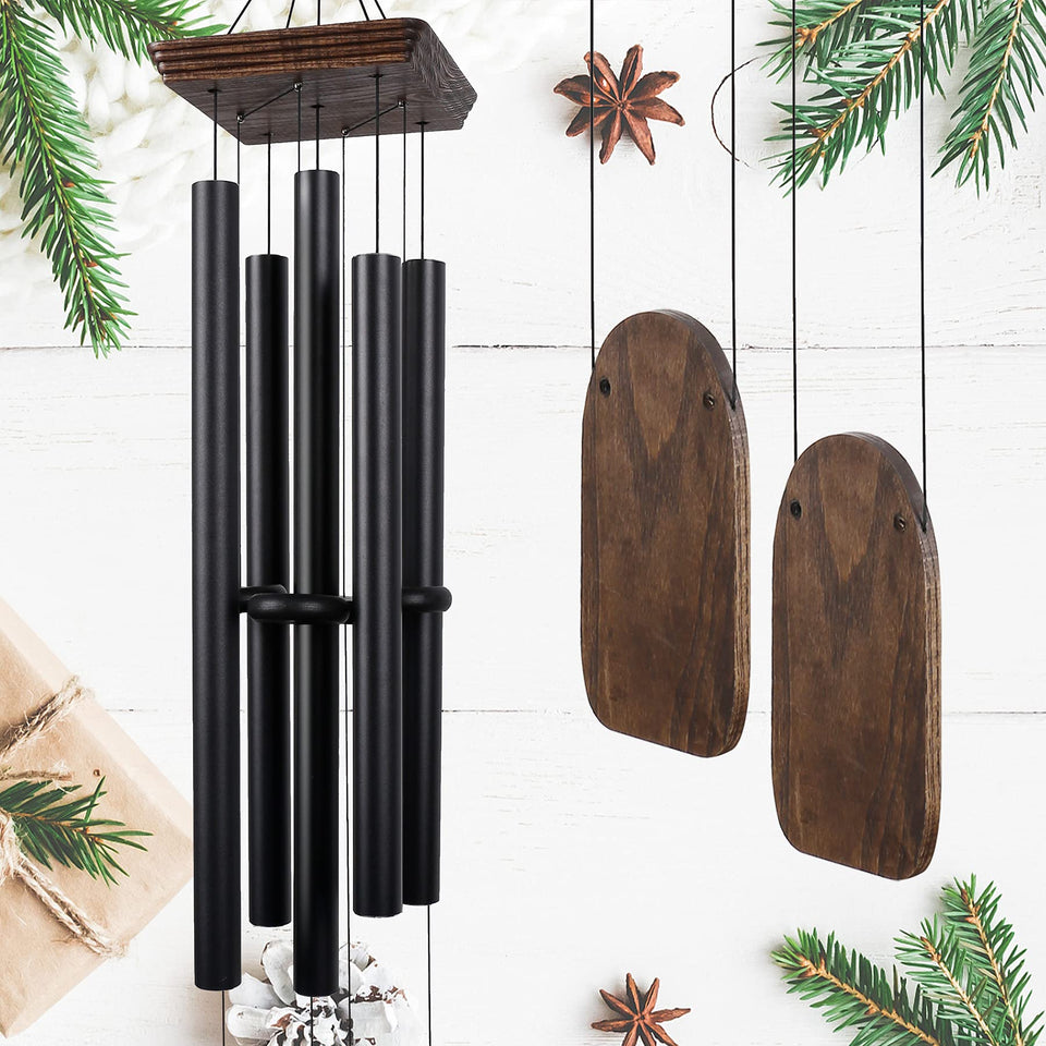 Implication 48-inch wind chime deep-tone outdoors for garden serenity.