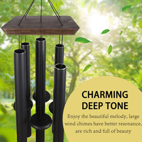 Implication powder-coated aluminum tubes provide rich resonance in outdoor settings.