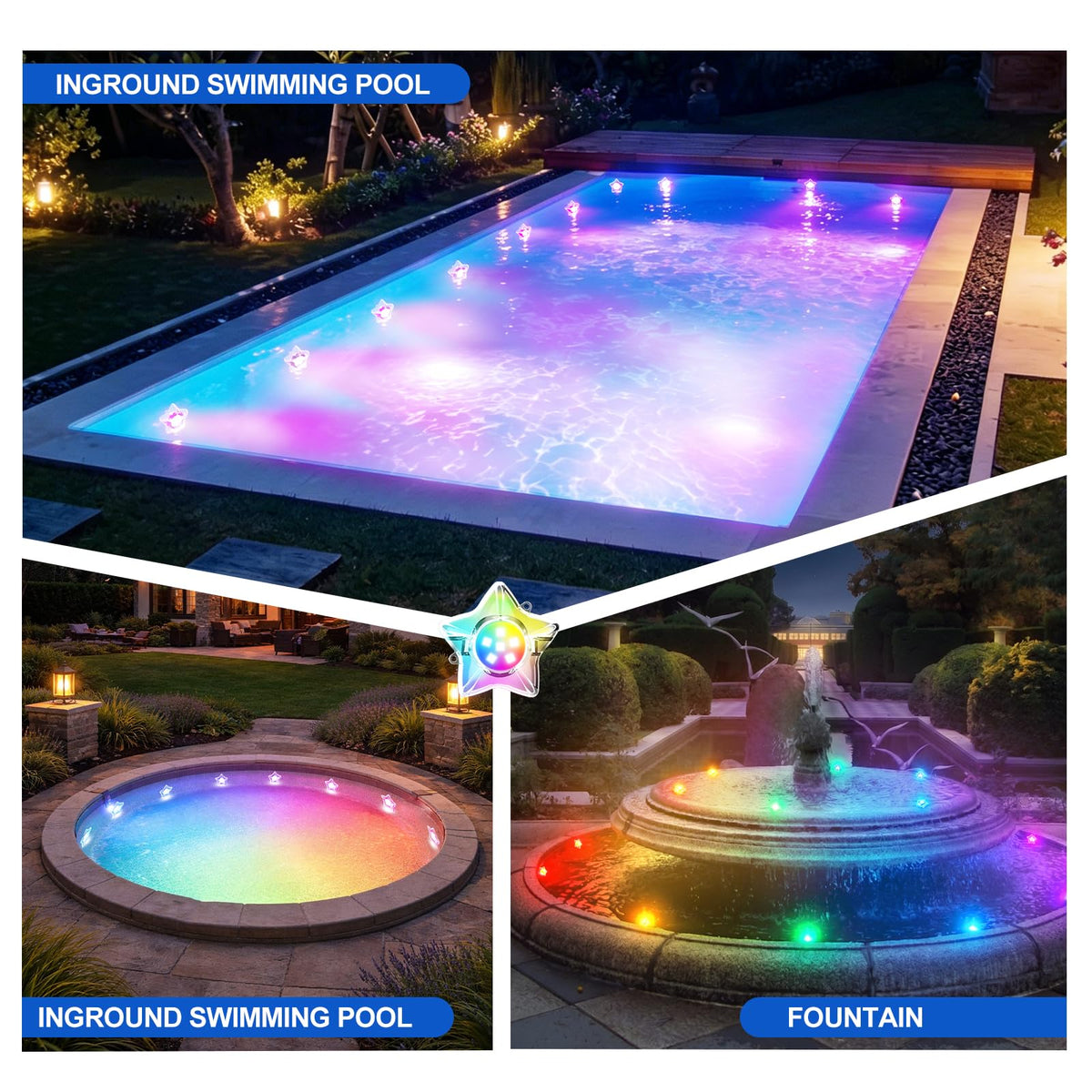 Implimage energy-efficient pool light with long-lasting brightness.