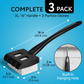 IMPRESA replacement pumice stones pack includes durable stones for continuous cleaning.