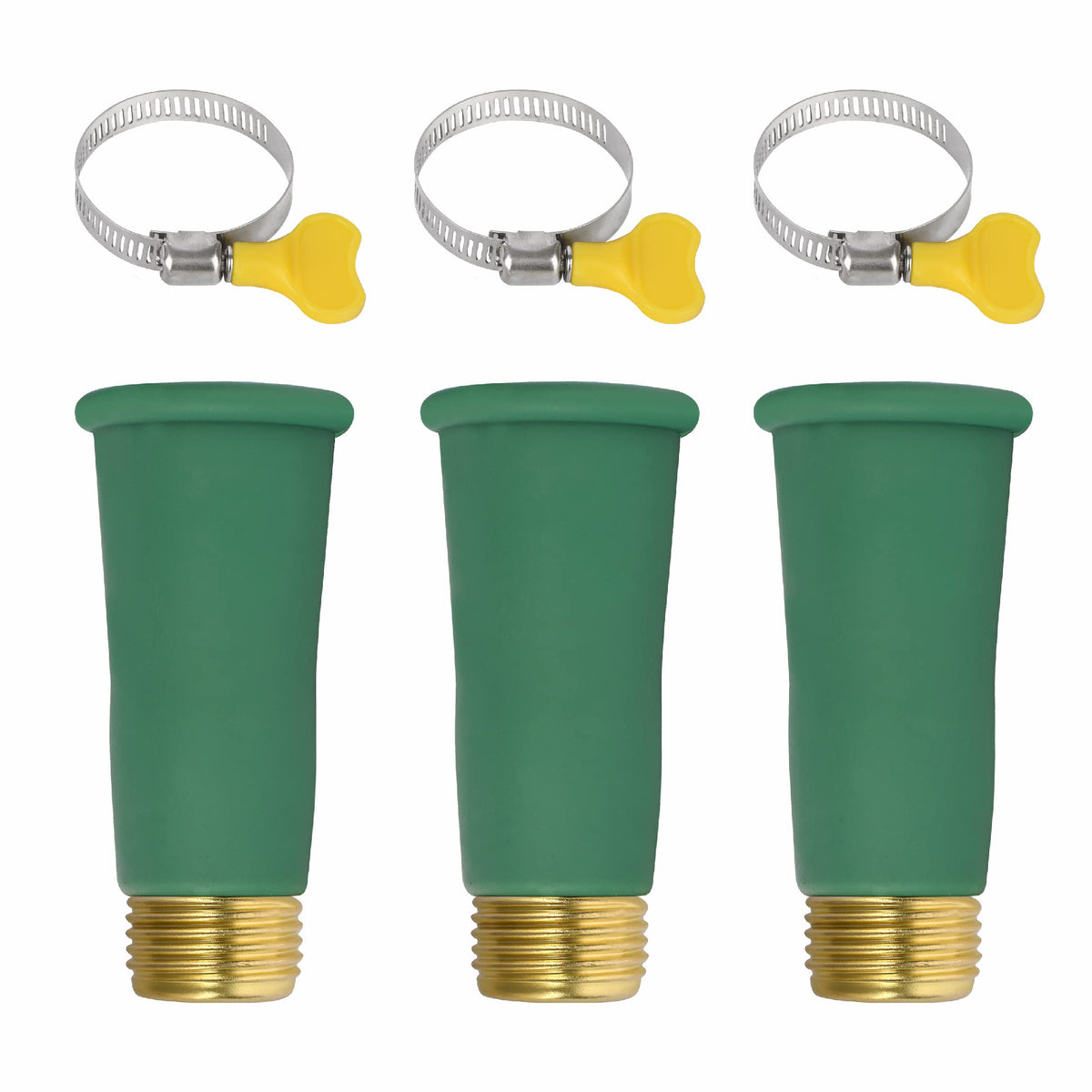 IMPRESA silicone hose adapter green 3/4-inch pack enables faucet-to-hose versatility