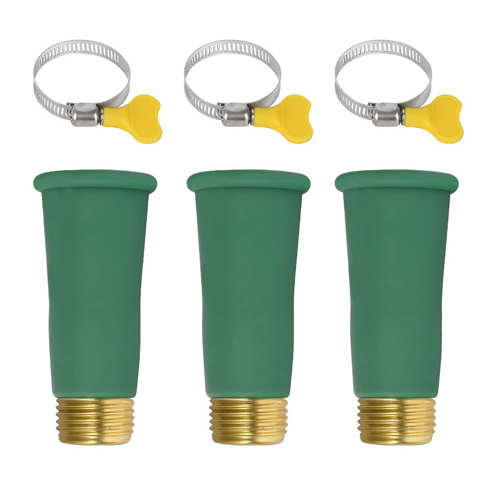 IMPRESA silicone hose adapter green 3/4-inch pack enables faucet-to-hose versatility