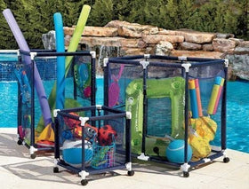 Improvements Pool Storage Bin-Standard durable plastic for outdoor use.
