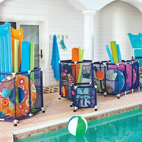 Improvements Pool Storage Bin-Standard mesh close-up shows air-drying design.