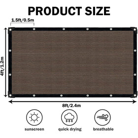 IMSGVIFO Mocha shade with reinforced grommets ensures secure installation