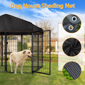 IMSGVIFO shade cloth over kennel provides versatile outdoor shade