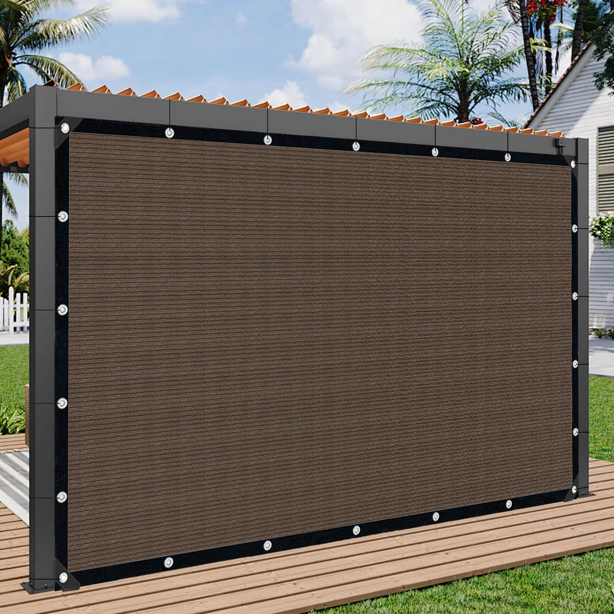 IMSGVIFO sun shade on balcony reduces glare while staying airy