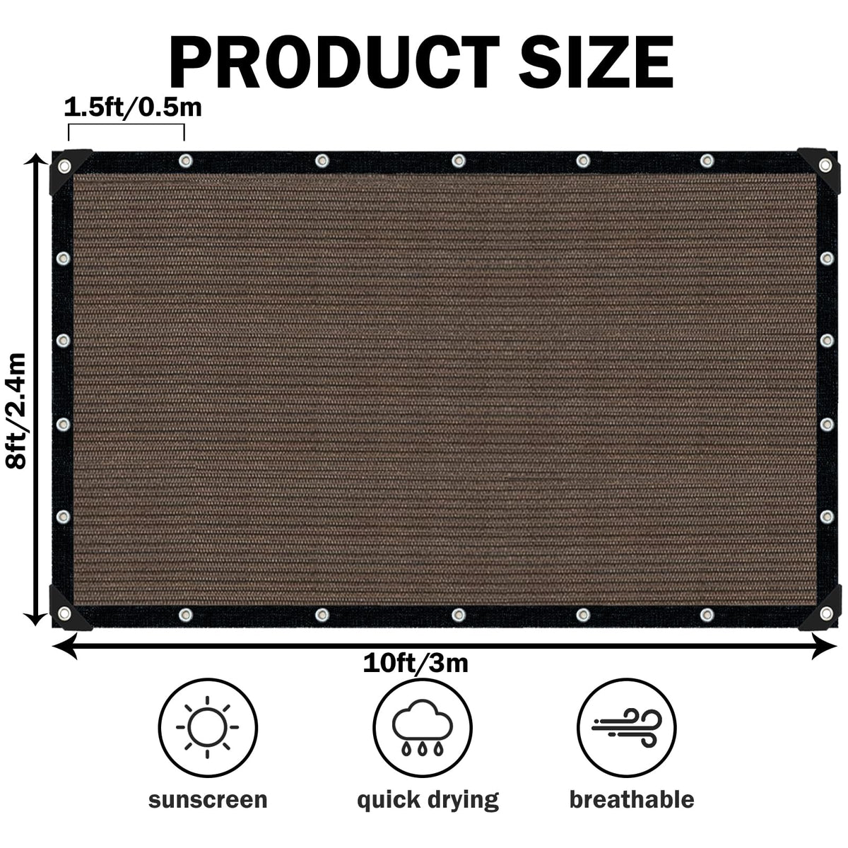IMSGVIFO shade cloth over patio creates privacy with cooling shade
