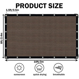 IMSGVIFO shade cloth over patio creates privacy with cooling shade