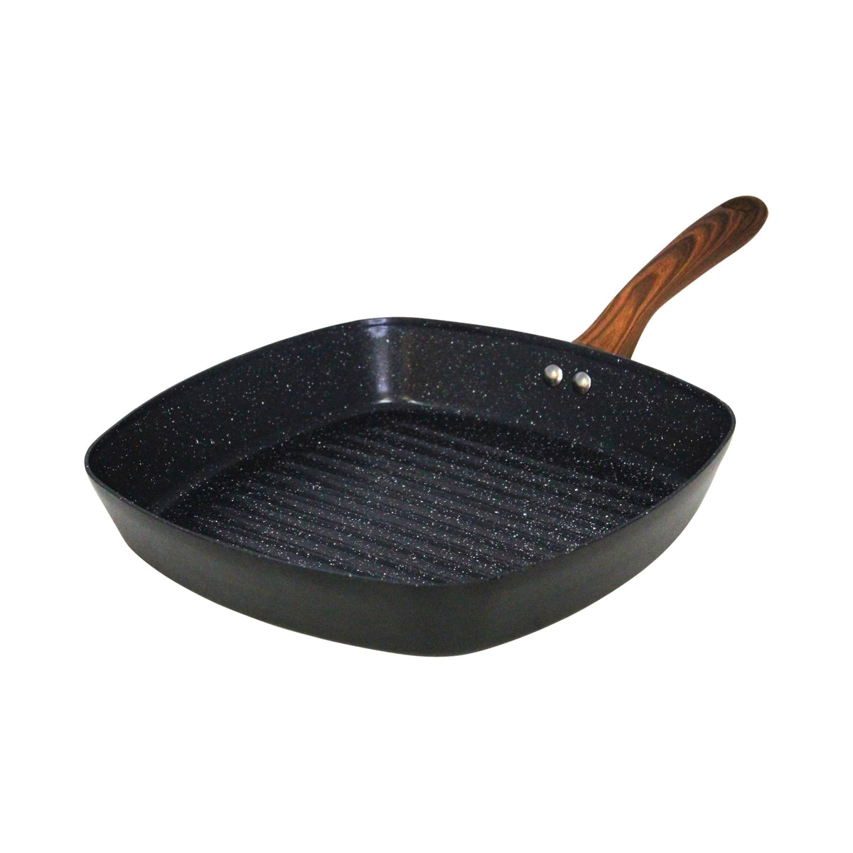 Imusa Madera 11-inch ceramic grill pan with PFAS-free nonstick for easy food release