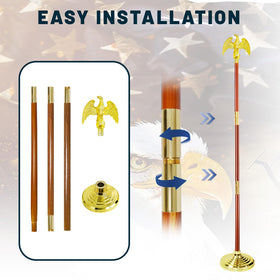 IN WHICH BAY Presidential FlagPole 12-inch base adds stable support to indoor displays.