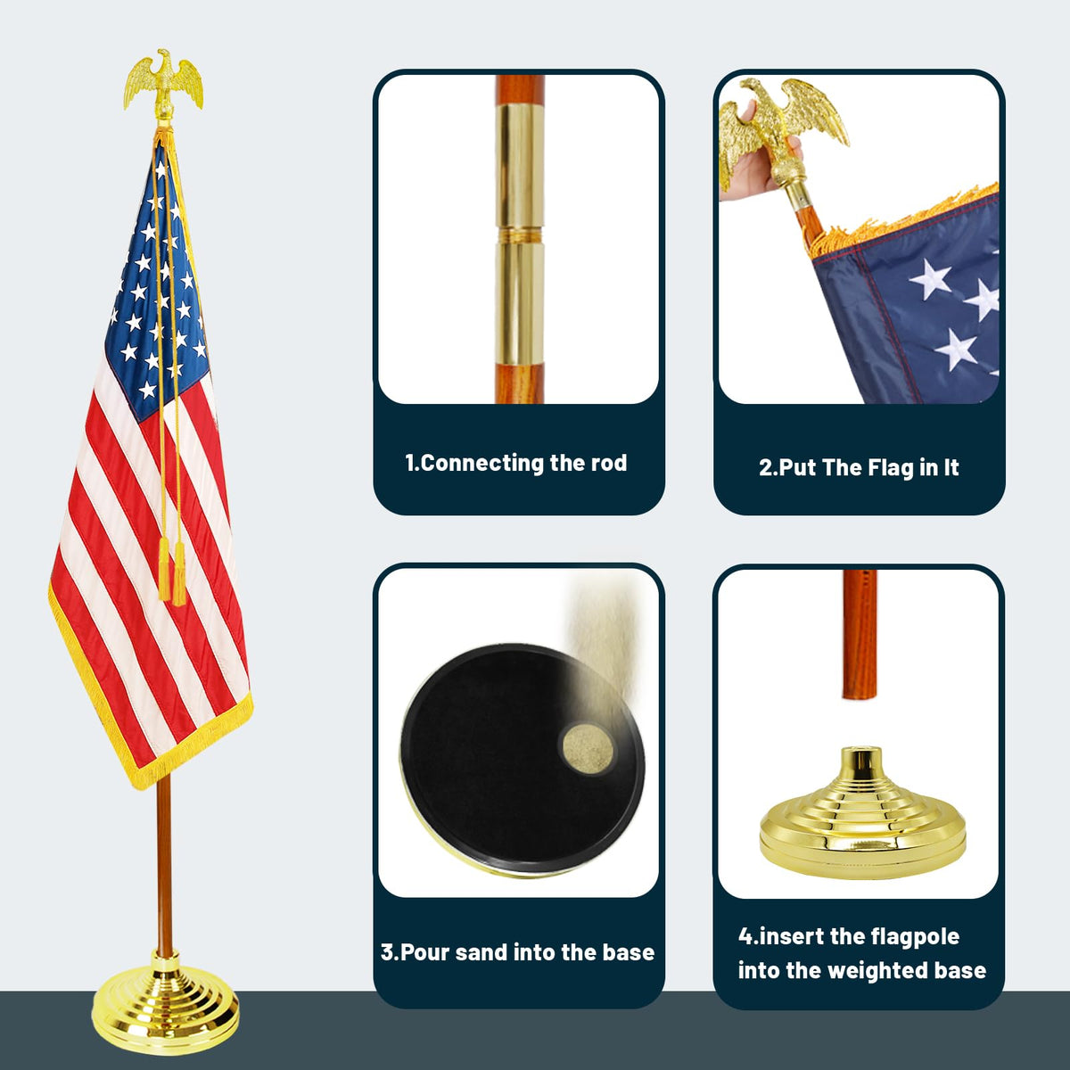 IN WHICH BAY Flag features embroidered stars for durable, high-quality flags.