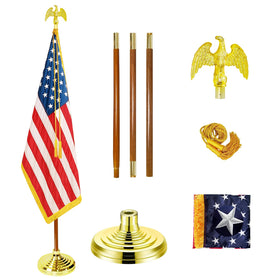 IN WHICH BAY Presidential Oak FlagPole reveals a rich oak grain for elegant office displays.