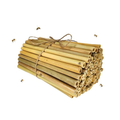 INATURE bamboo craft tubes ready for bee hotel projects and pollinator gardens