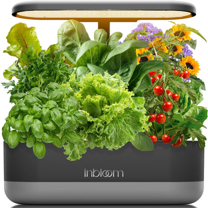 Inbloom 12-pods hydroponics system for compact indoor cultivation.