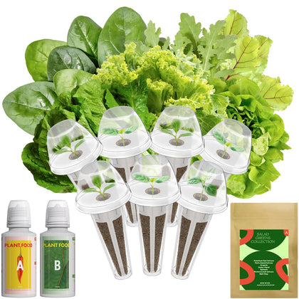 Inbloom 7-pods kit shows all-in-one components for easy indoor salad greens