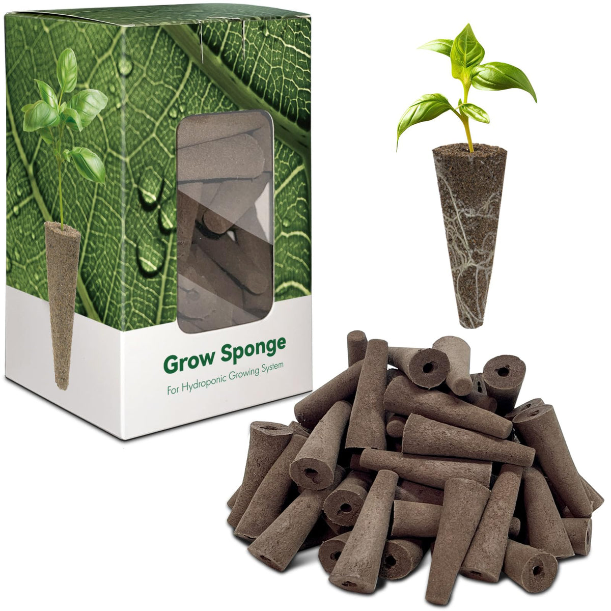 Inbloom Grow Sponges pack, ready for hydroponics seed starting and organization.