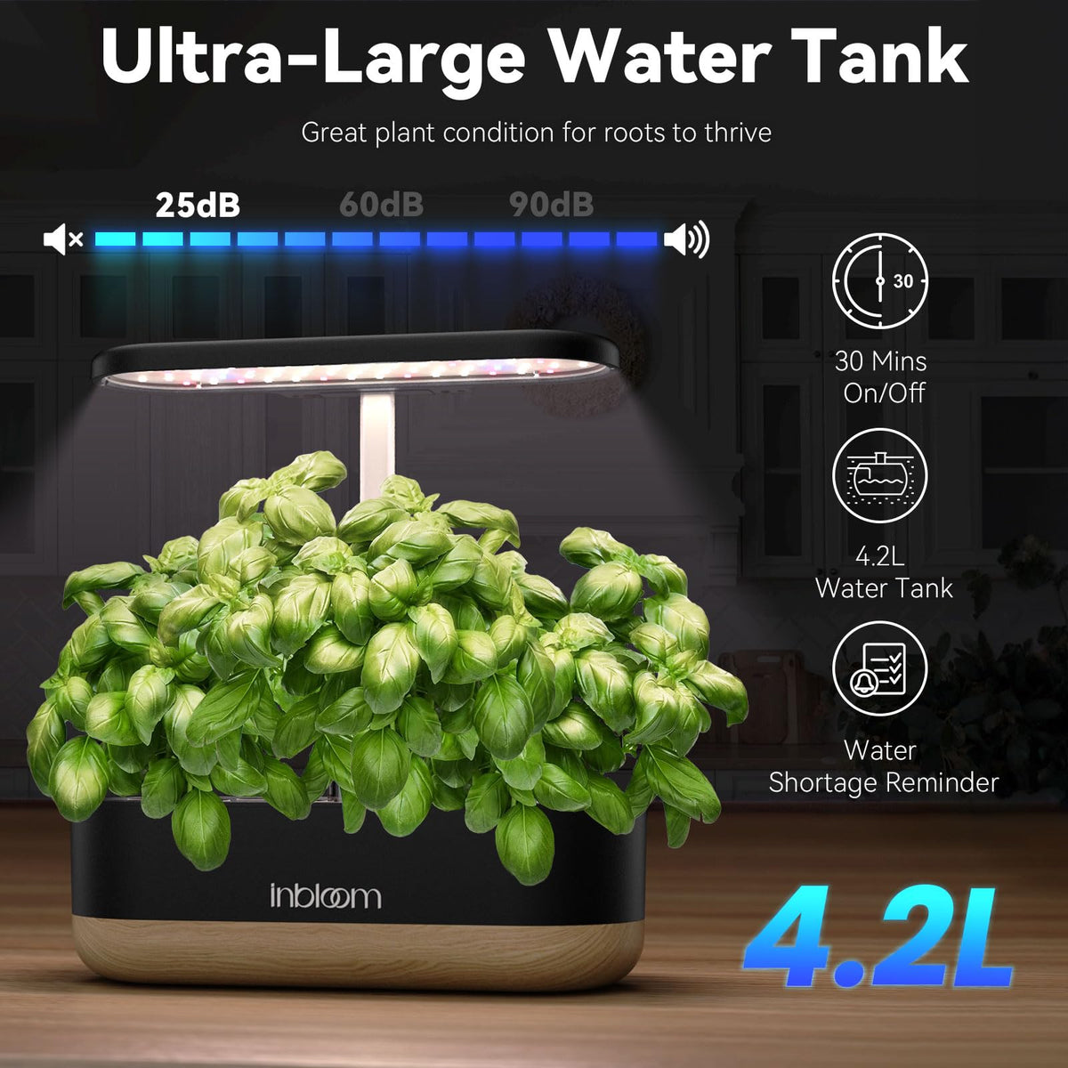 inBloom auto-timer control panel enables consistent light cycles