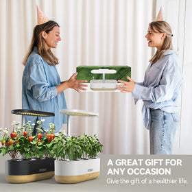 inBloom height-adjustable stand adapts to spaces and plant heights