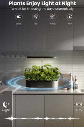 Inbloom kitchen counter garden brings fresh herbs within reach.