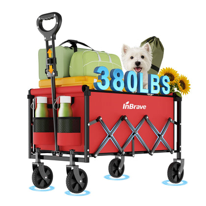 InBrave collapsible wagon in full size for heavy-duty hauling on any terrain.