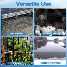 INCIKITI versatile netting protects rails, conduits, and vents beyond solar panels