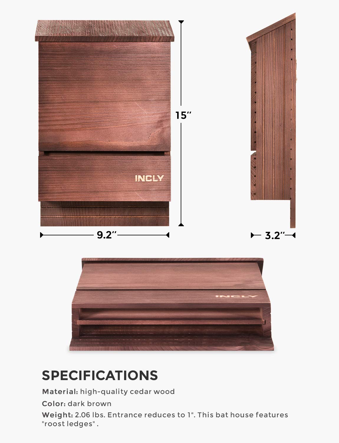 INCLY included hardware simplifies secure installation.