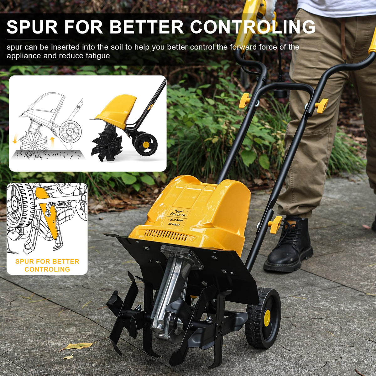 IncwBo metal baffle and tines boost durability.