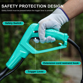 Corded design provides steady power during extended tilling sessions
